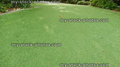 Stock image of plastic, synthetic, afrificial lawn grass, artificial turf, fake