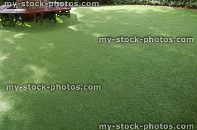 Stock image of plastic, synthetic, afrificial lawn grass, artificial turf, fake