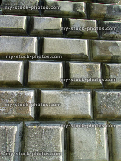 Stock image of ornamental Bath stone bricks / brickwork with bevelled edging
