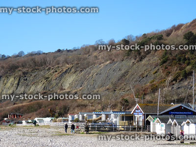 Stock image of Lyme Regis Power Boat Club at Monmouth Beach