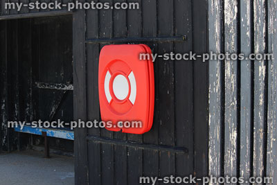 Stock image of life preserver donut ring buoy / lifering lifesaver buoyancy aid
