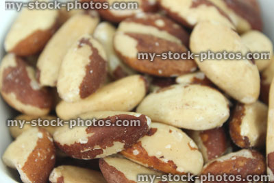 Stock image of brazil nuts, healthy snack foods, vitamin E, selenium, prostate cancer