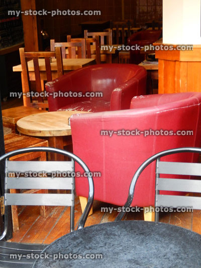 Stock image of aluminium bistro set of cafe table and chairs, alfresco dining