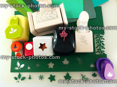 Stock image of card punches used for greeting card embellishments