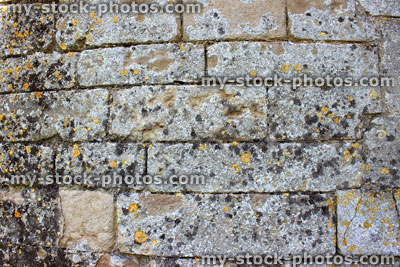 Stock image of ancient cobblestone brick wall, part of medieval castle ruins