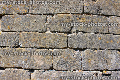 Stock image of ancient stone brick wall, part of medieval castle ruins