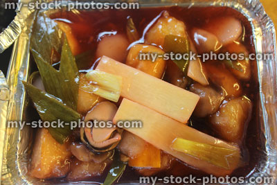 Stock image of kung pao chicken, Chinese takeaway dish, spicy sweet and sour