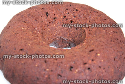 Stock image of homemade chocolate Bundt cake, beetroot and chocolate ring cake