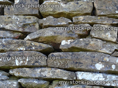 Stock image of drystone wall / stone walling built without cement mortar