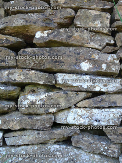 Stock image of dry stone wall / walling with no cement mortar