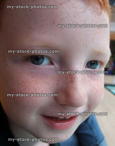 Stock image of boy's face (candid close up)