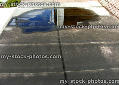 Stock image of flat roof in need of repair