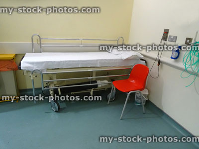 Stock image of hospital examination table / bed / couch in doctor's office