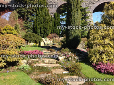 Stock image of pathway of stepping stones