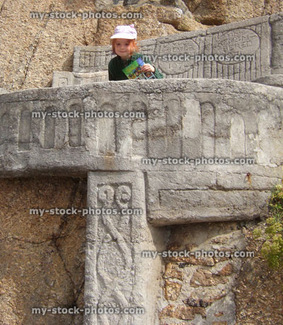 Stock image of little girl in Minack Theatre box