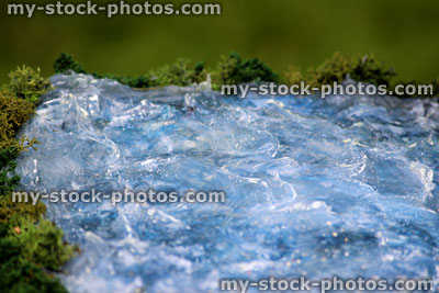Stock image of model water / sea made using clear silicon sealant