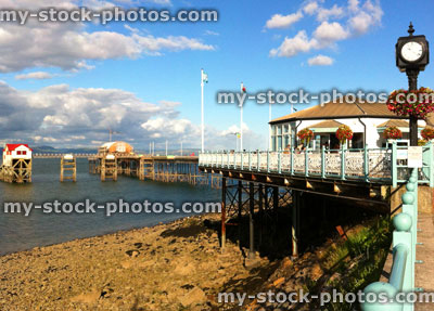 Stock image of Mumbles Pier, Swansea Bay, Wales, UK