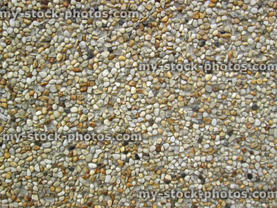 Stock image of roughcast / pebbledash, wall texture background, small pebbles, plaster cement render