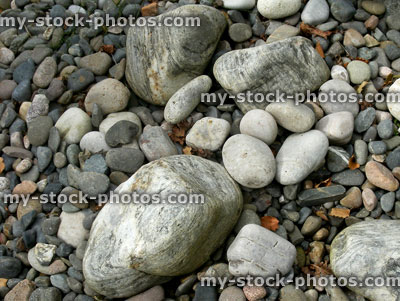 Stock image of Scottish Caledonian boulders and pebbles in Japanese garden