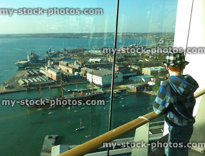 Stock image of Portsmouth harbour from the Spinnaker Tower