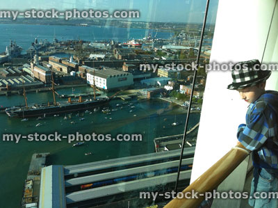Stock image of Portsmouth harbour from the Spinnaker Tower