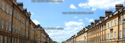 Stock image of panorama of Georgian house rooftops in rows, stretching into distance