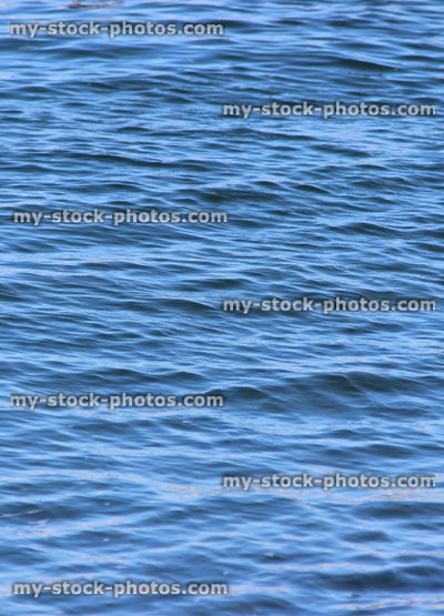 Stock image of water ripples on sea / seaside, reflections of sky