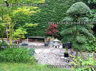 Stock image of an ornamental garden (close up)
