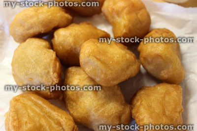 Stock image of sweet and sour chicken balls, Chinese takeaway dish