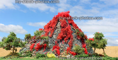 Stock image of homemade model volcano, created for school project (Geography)