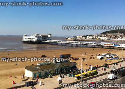 Stock image of Weston Super Mare Pier as seen from the Weston Eye