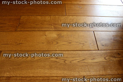 Stock image of hard wooden floor / light oak flooring in house